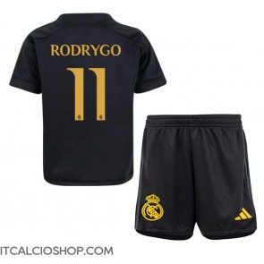 Real Madrid Rodrygo Goes #11 Terza Maglia Bambino 2023-24 Manica Corta (+ Pantaloni corti)
